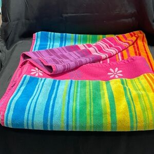 Colorful Striped Beach Towel.
